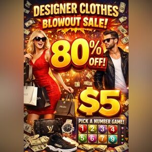 Letzposh Blowout Designer Clothes Sale And 5$ Pick A # Game